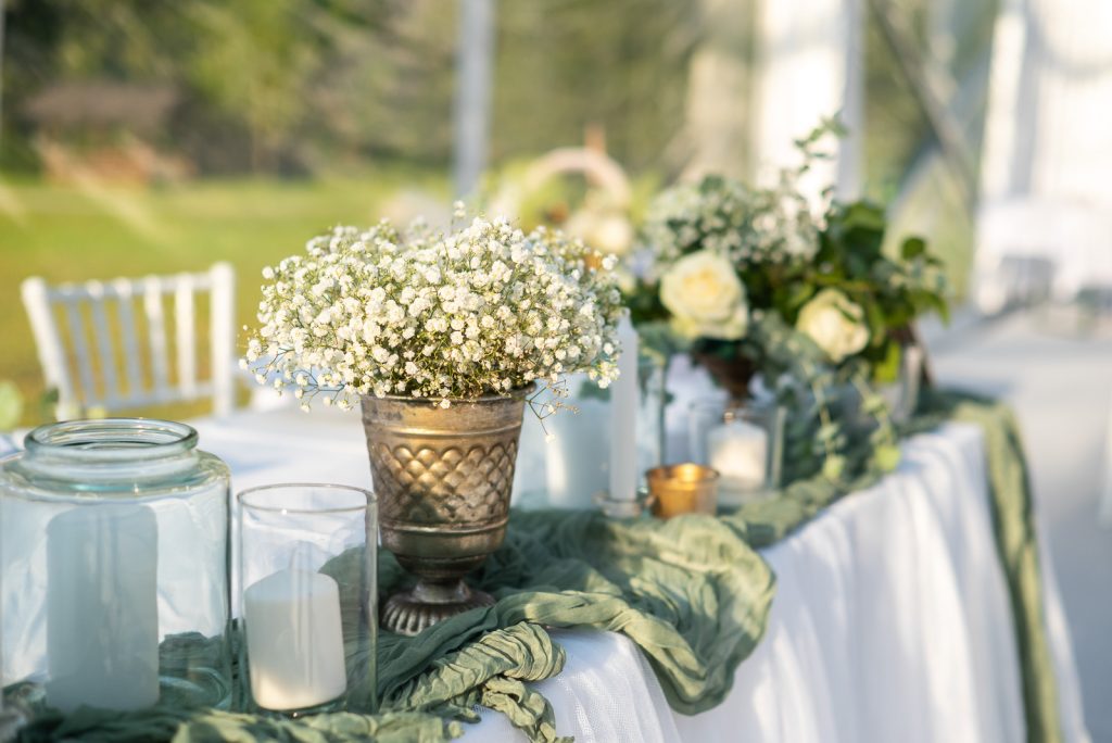 small wedding Istria dinner setup