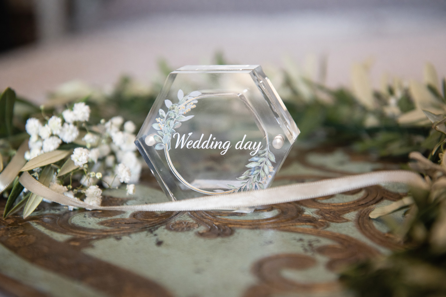 outdoor wedding ceremony in a private villa in Istria