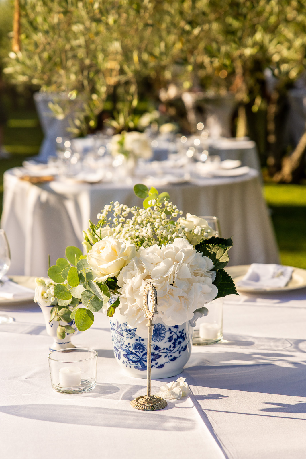 intimate wedding dinner setting at a private villa in Istria