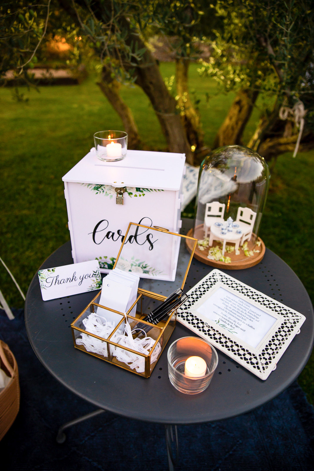 close up of thoughtful wedding details inspired by Istria